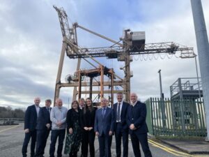 Port of Cork Company and Innovez One representatives pictured at the Tivoli Container Terminal, Port of Cork